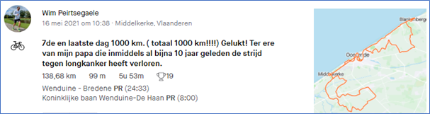 Wims prestatie voor Iedereen 1000